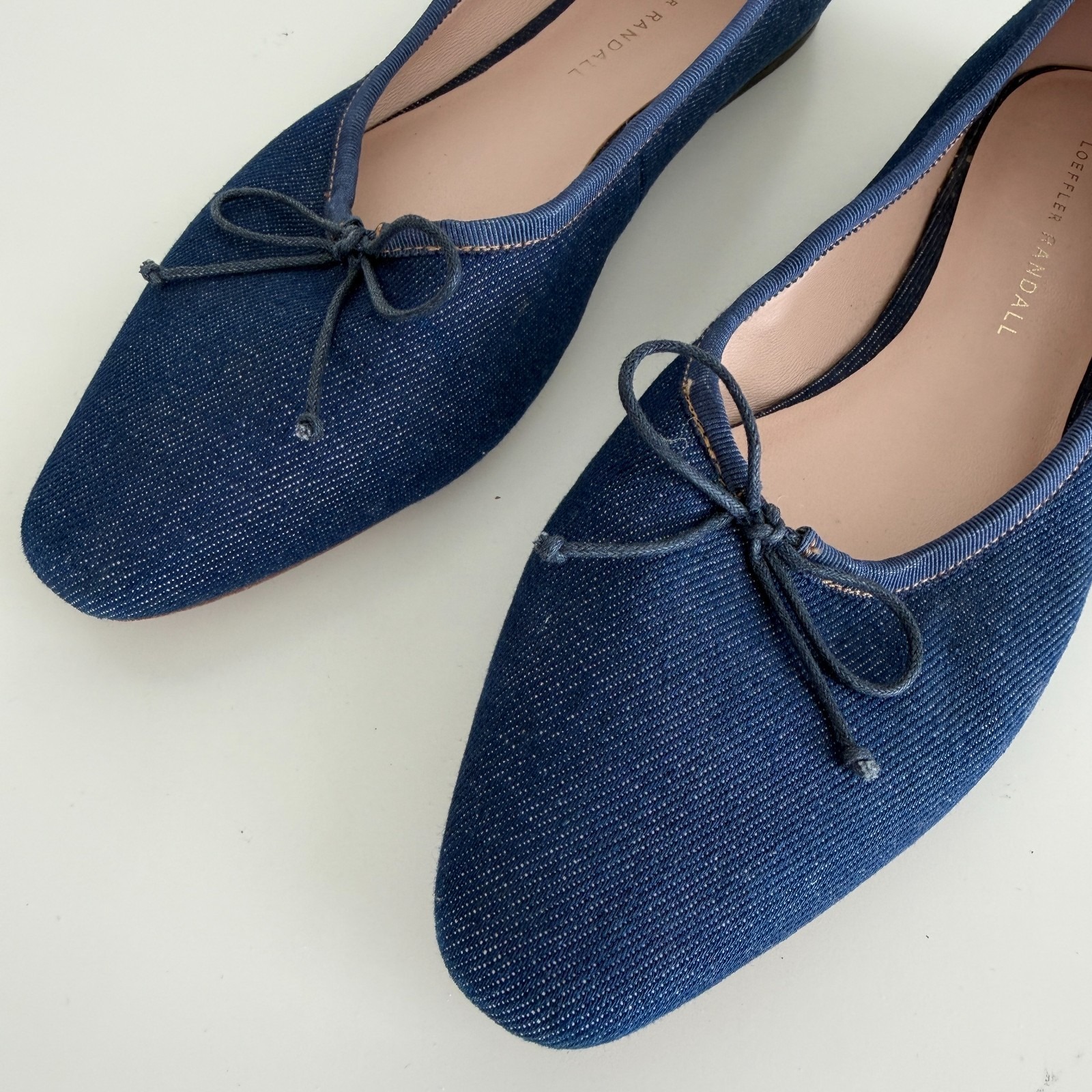 Loeffler Randall Ballet Flat Womens 7.5 B Blue Denim Georgie Minimalist Luxury — image 5 of 8